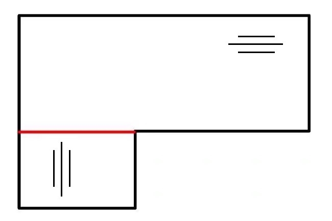 Hjørnesamling sammensvejset hos kunde slebet i 90 gr.