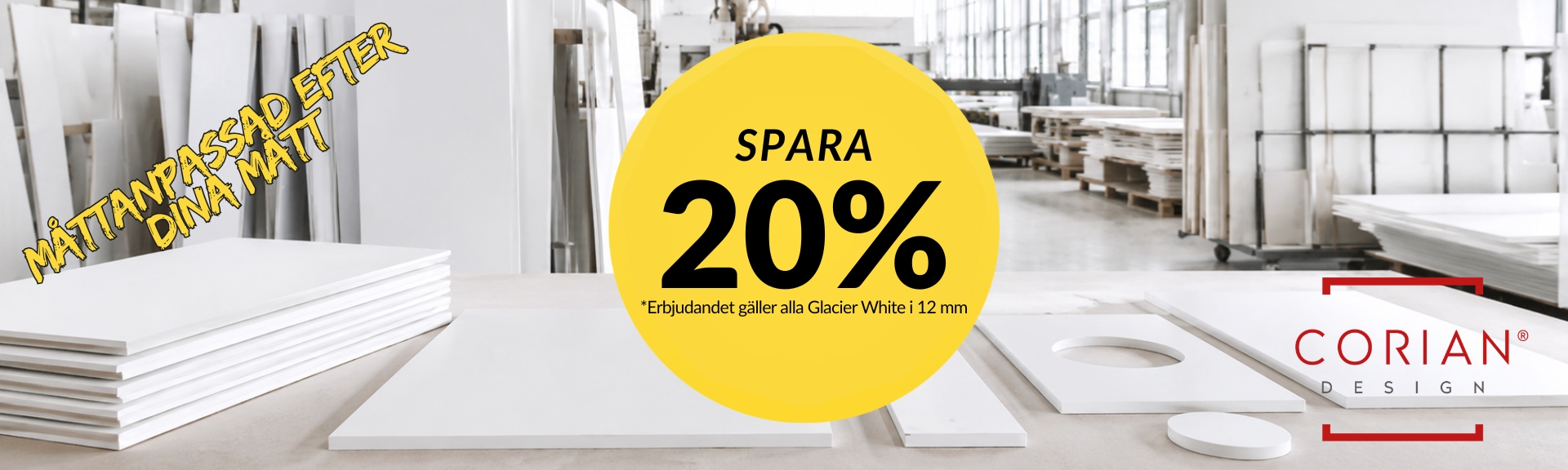 Corian bordplader